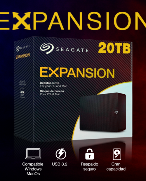 SEAGATE EXPANSION 20TB EXTERNO